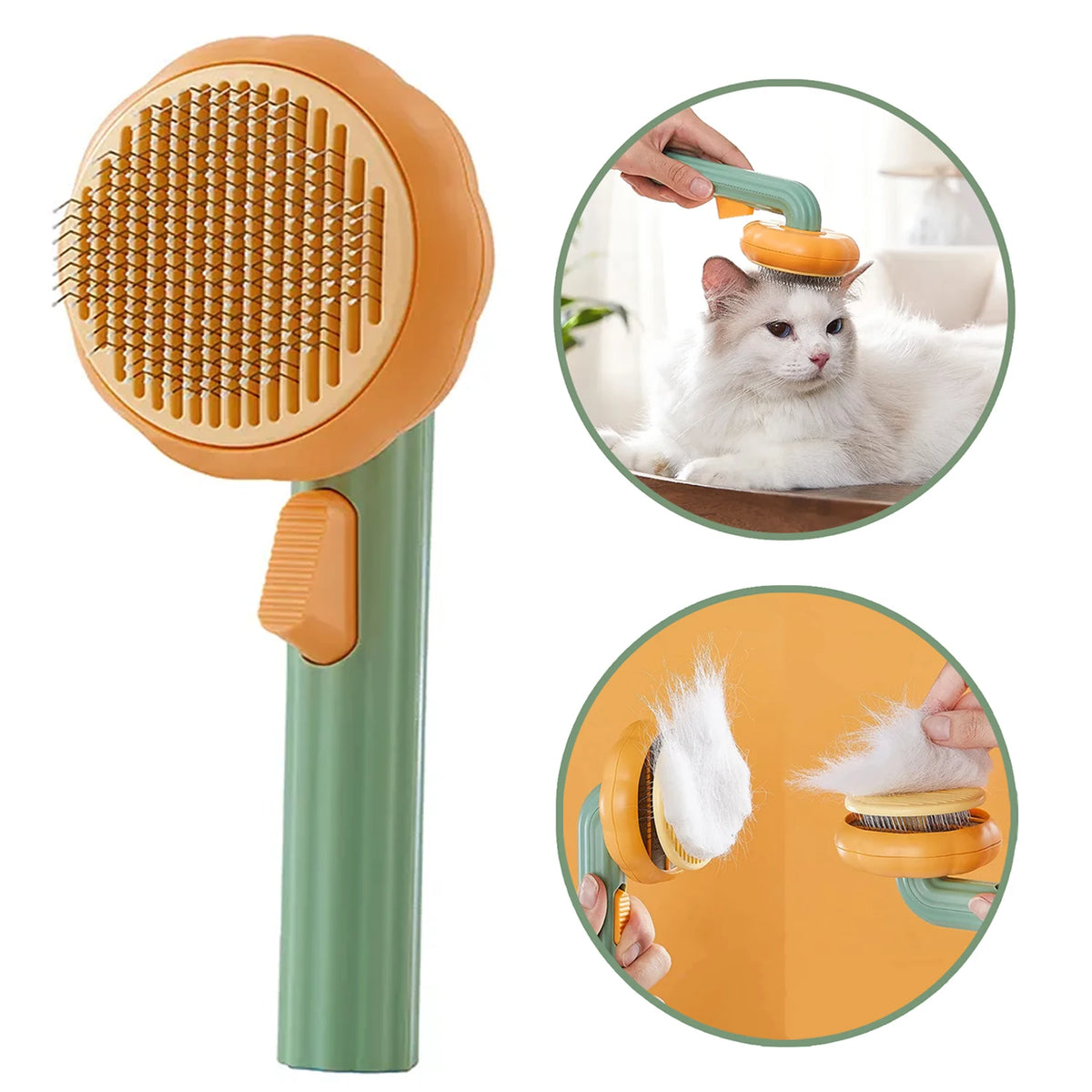 Oneclick escova para cães e gatos escova braçadeiras de aço inoxidável não agressivas